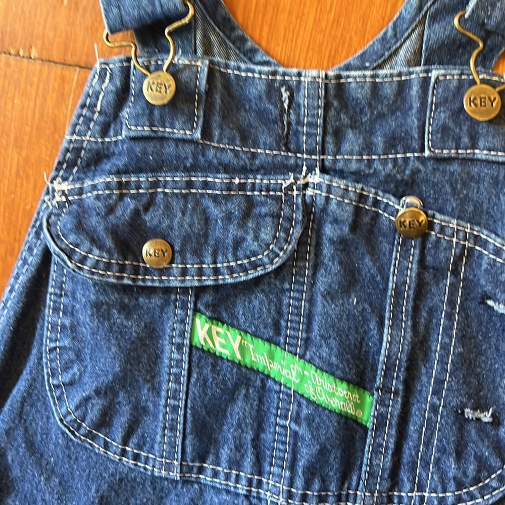 36x34 vintage key overalls - denim